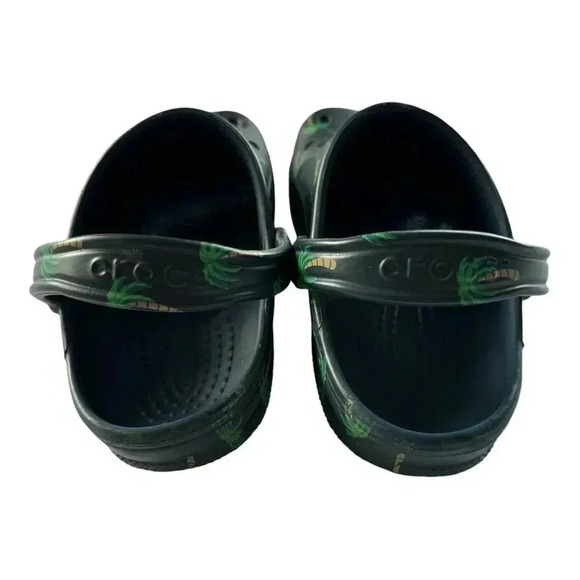 Crocs Baya Clog Unisex Navy Blue Tropical Palm Tree Size Men 8 - Women 10 - Picture 5 of 9